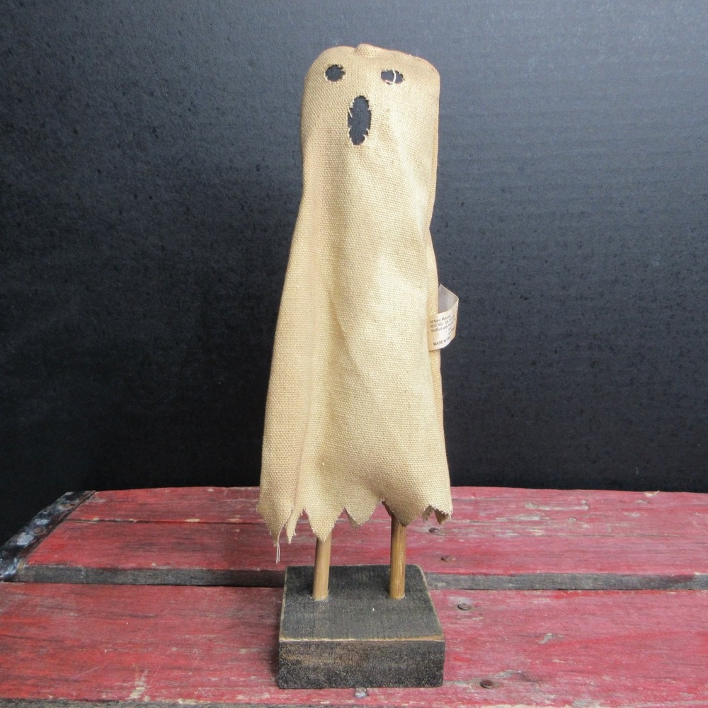 The Hearthside Collection Primitive Burlap Ghost Halloween Decor Figurine